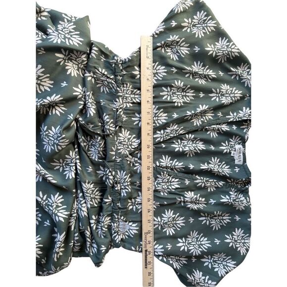 Sohalia Maxi Dress One Size Green Floral Sun Cover up Viscose - Picture 5 of 9